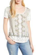 Women's Lucky Brand Allover Print Tee - Ivory