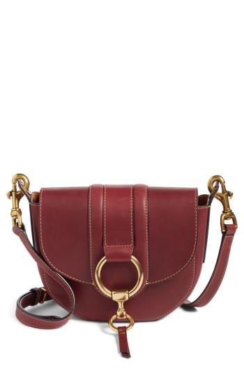 Frye Small Ilana Harness Leather Saddle Bag - Burgundy