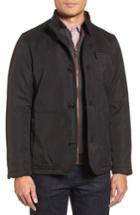 Men's Ted Baker London Humfre Knit Bib Inset Jacket (l) - Black