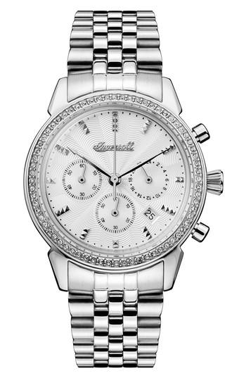 Women's Ingersoll Crystal Accent Chronograph Bracelet Watch, 35mm