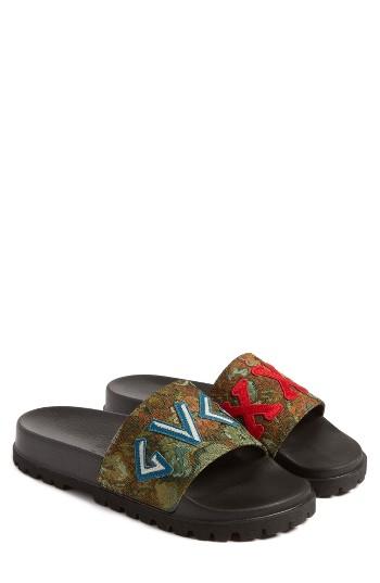 Men's Gucci 'pursuit Treck' Slide Sandal Us / 5uk - Green