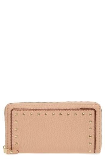 Women's Cole Haan Cassidy Leather Rfid Continental Zip Wallet - Beige