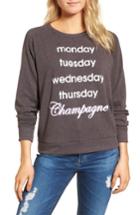Women's Junk Food Champagne Hacci Sweatshirt - Black