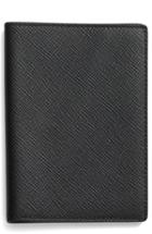 Smythson Leather Passport Cover - Black