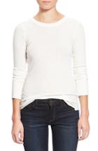 Women's Treasure & Bond Long Sleeve Rib Tee, Size - Ivory