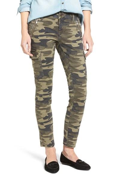 Women's Mavi Jeans Juliette Camo Print Military Cargo Pants