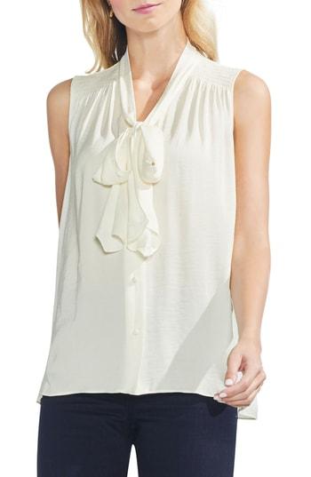 Women's Vince Camuto Tie Neck Blouse - White