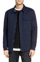 Men's Z.a.k. Brand Quilted Twill Shirt Jacket - Blue