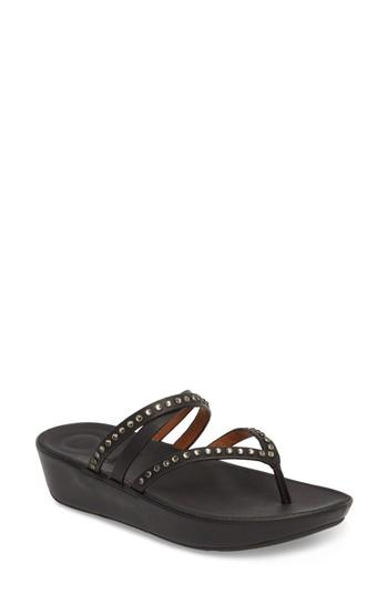 Women's Fitflop Linny Embellished Slide Sandal M - Black
