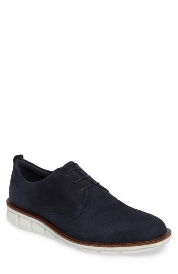 Men's Ecco Jeremy Perforated Derby -5.5us / 39eu - Blue