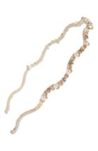 Tasha Wavy Bead & Crystal Headband, Size - Ivory