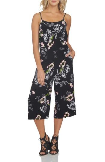 Women's 1.state Print Culotte Jumpsuit - Black