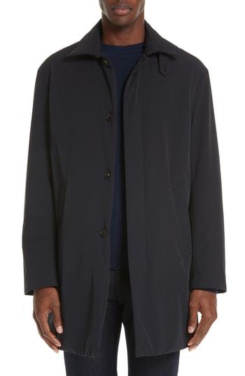 Men's Emporio Armani Trim Fit Stretch Topcoat Us / 48 Eur - Blue