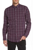 Men's Calibrate Check Sport Shirt, Size - Purple