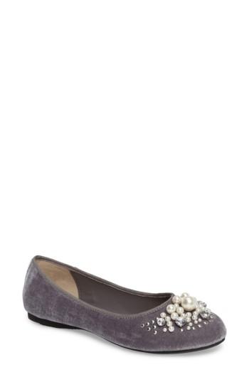 Women's Bp. Gracee Embellished Flat M - Grey