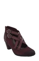 Women's Earth 'amber' Buckle Bootie .5 M - Burgundy