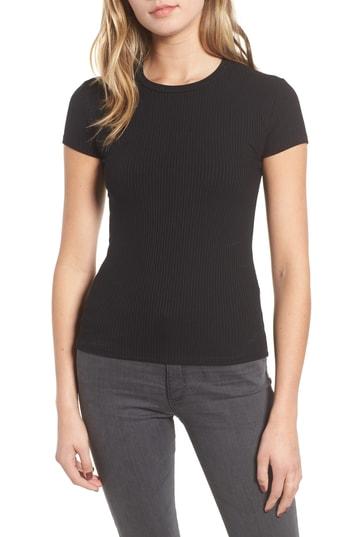 Women's Amour Vert Diana Ribbed Tee - Black