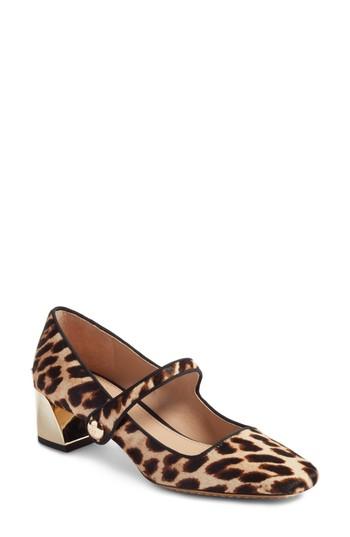 Women's Tory Burch Marisa Genuine Calf Hair Mary Jane Pump M - Brown