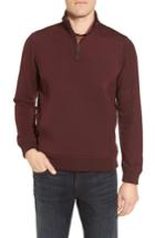 Men's Ted Baker London Uthink Trim Fit Quarter Zip Pullover (m) - Red
