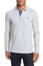 Men's Ted Baker London Denn Long Sleeve Polo (m) - Grey