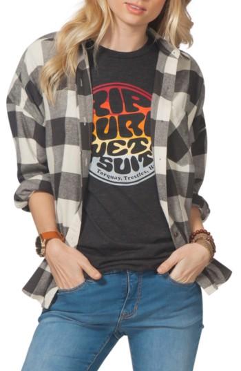 Women's Rip Curl Marli Flannel Top - Black
