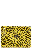 Diane Von Furstenberg Print Nylon Zip Pouch - Yellow