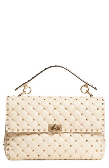 Valentino Rockstud Quilted Leather Shoulder Bag -