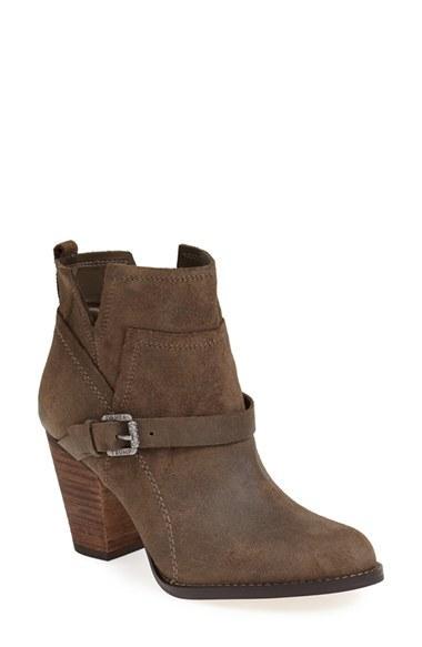 Ivanka Trump 'frankly' Belted Round Toe Bootie (women) Womens Alpaca Sport Suede