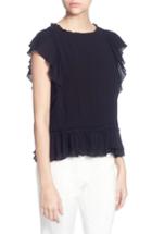 Women's Catherine Catherine Malandrino Hollis Ruffled Top - Black