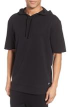 Men's Boss Drib Short Sleeve Hoodie - Black