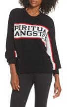Women's Spiritual Gangster Intarsia Logo Wool & Cashmere Sweater - Black