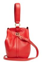 Sam Edelman Renee Leather Bucket Bag - Red