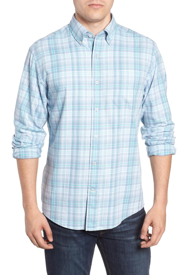 Men's Southern Tide Marsh Cove Fit Plaid Sport Shirt