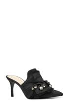 Women's Nine West Macadamia Embellished Mule .5 M - Black