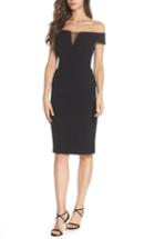 Women's Vince Camuto Off The Shoulder Crepe Dress - Black