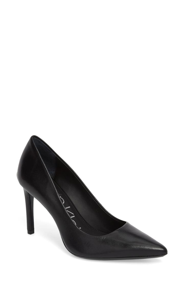 Women's Calvin Klein Ronna Pointy Toe Pump M - Black