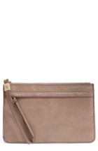 Women's Hobo Dawn Leather Wristlet - Grey
