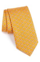 Men's Salvatore Ferragamo Palm Tree & Sailboat Silk Tie, Size - Orange