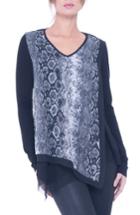 Women's Olian Caprice Python Print Maternity/nursing Top