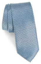 Men's Nordstrom Men's Shop Iris Solid Silk Skinny Tie, Size - Blue/green