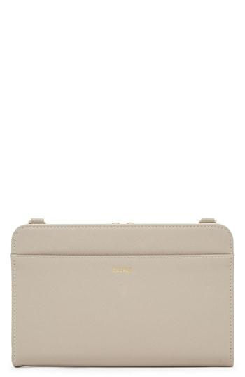 Women's Calpak Faux Leather Rfid Travel Wallet - Beige