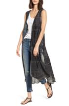 Women's Bcbg Shibori Print Pleated Vest, Size - Black