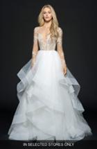 Women's Hayley Paige Lorelei Embroidered Tulle Ballgown, Size - Ivory