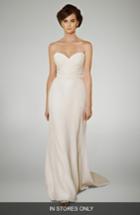 Women's Matthew Christopher Selma Crepe Column Gown, Size - White