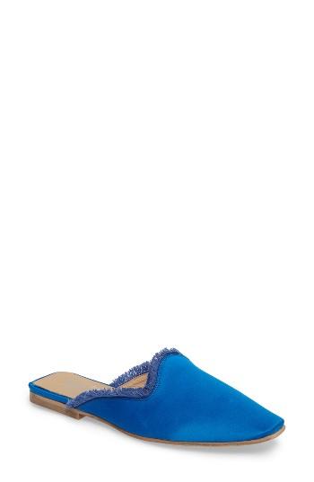 Women's Shellys London Kat Fringed Loafer Mule Eu - Blue