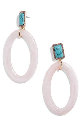 Women's Baublebar Tristine Drusy & Oval Drop Earrings