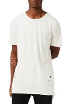 Men's Topman Distressed Longline T-shirt - White