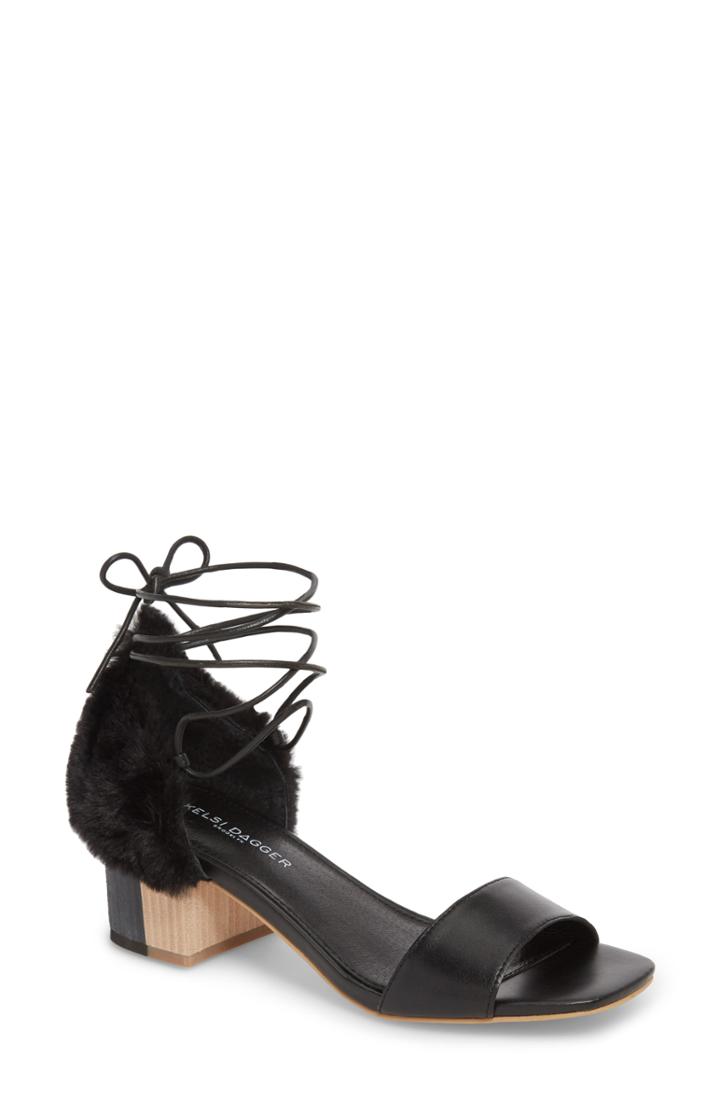 Women's Kelsi Dagger Sam Two Piece Sandal .5 M - Black