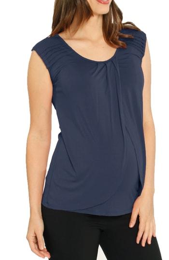 Women's Angel Maternity Nursing Top - Blue