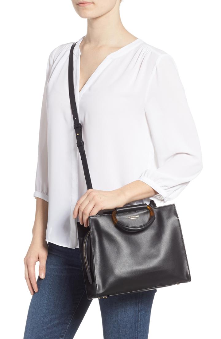 Kurt Geiger London Harriet Leather Box Tote - Beige